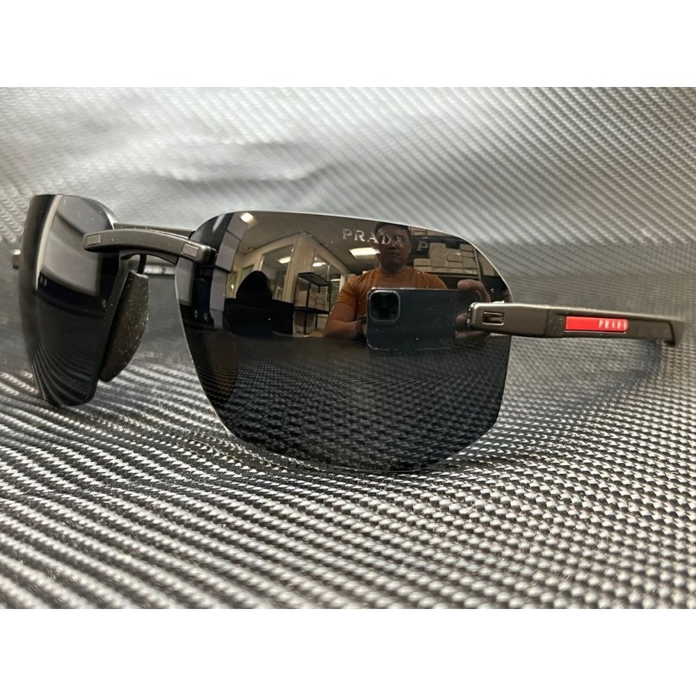 Prada Black Rubber Polarized Men Sunglasses! New w/ box